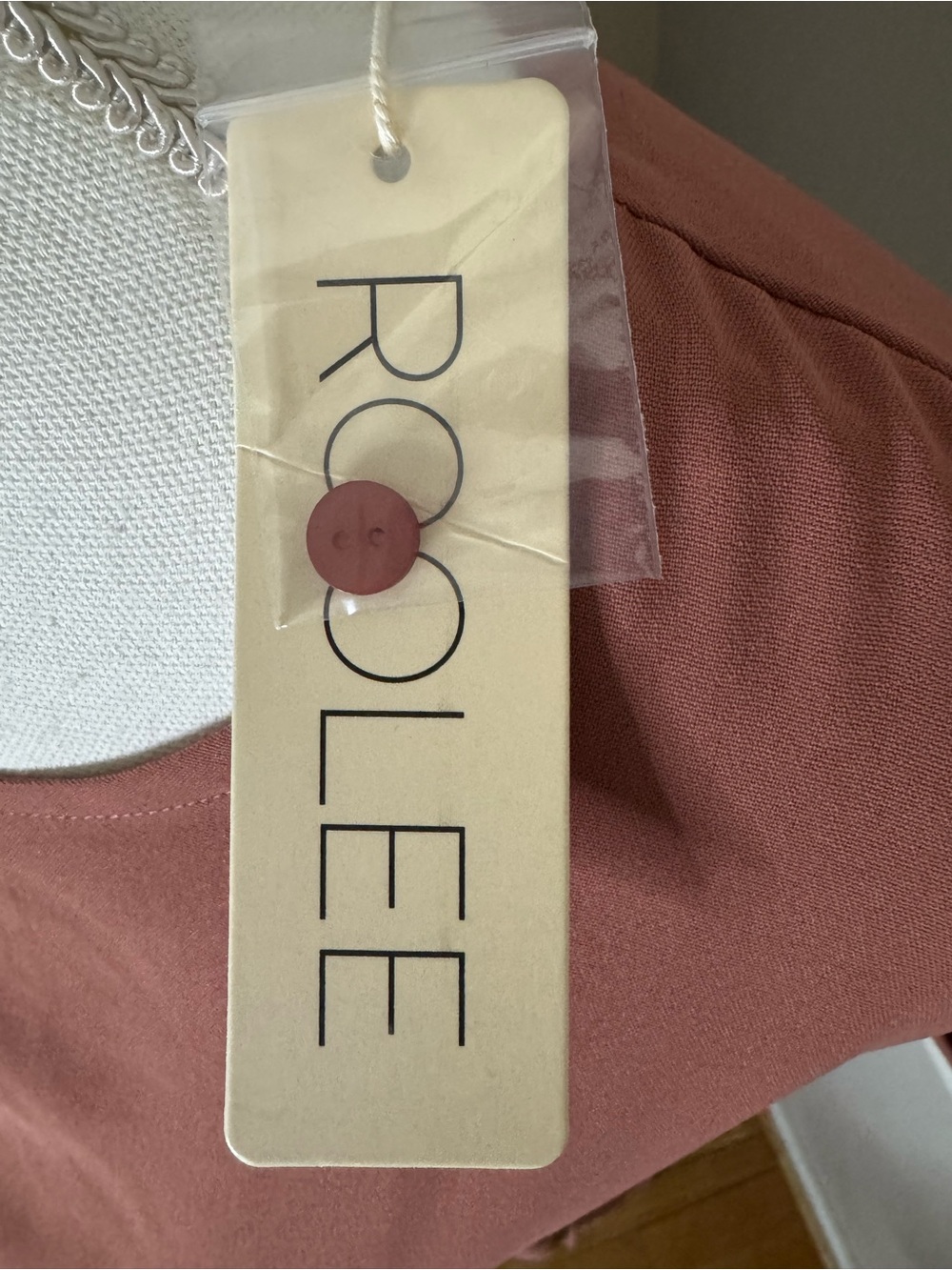 Roolee Dusty Rose Maxi Dress with Tie Waist Size XL NWT - Picture 6 of 6